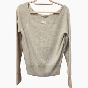 VINCE 100% Cashmere Grey Round Neck long Sleeve Sweater MSRP$195 NWT